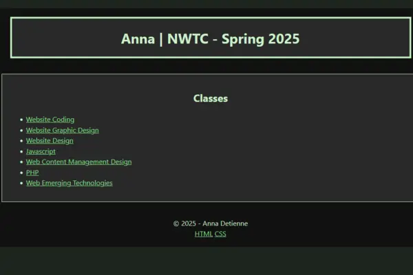 Screenshot of NWTC Projects